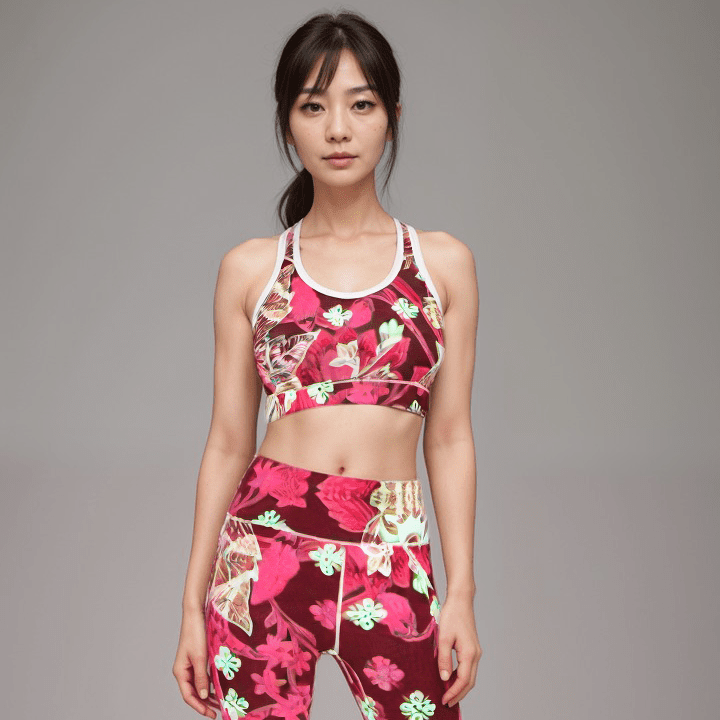 Sports Leggings Scarlet Flora Dream Womens High Waisted Sports Leggings