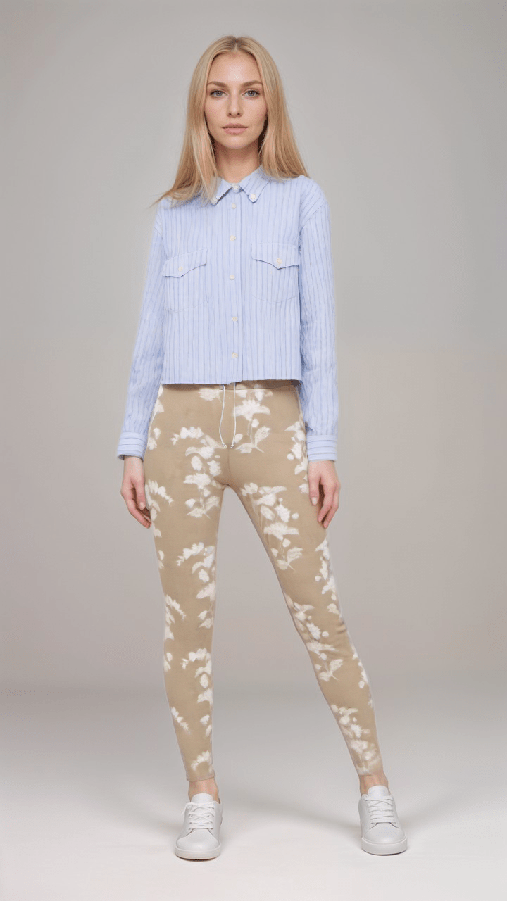 Womens Jogging Bottoms Ecru Floral Whisper Womens Silkflex Joggers