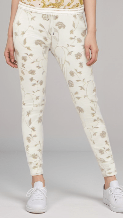 Womens Jogging Bottoms Ivory Blossom Vine Womens Joggers