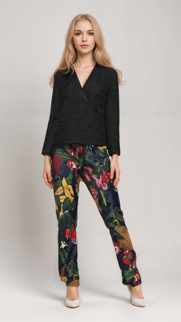 Womens Trousers Eclipse Botanical Women’s Satin Trousers