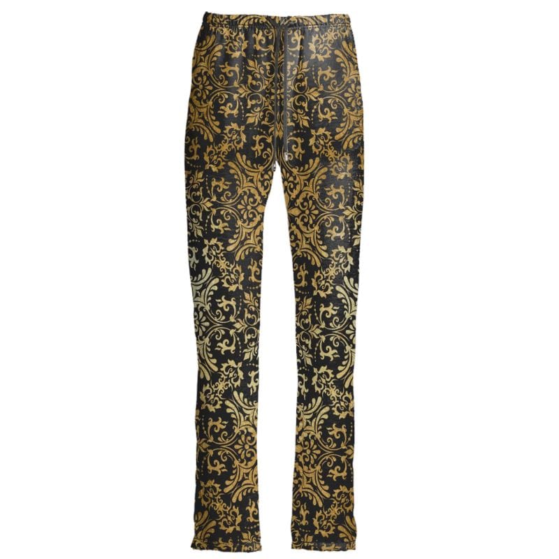 Womens Trousers Golden Boroque Womens Satin Trousers