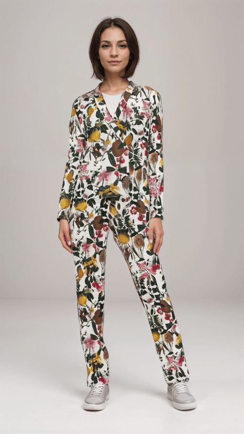 Lush Whimsy Womens Satin Wrap Blazer