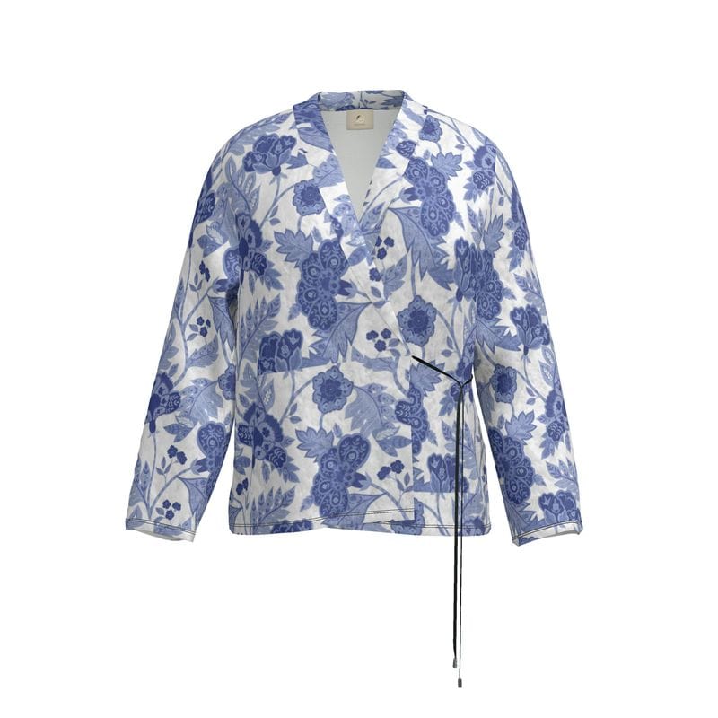 Wrap Blazer Cobalt Garden Women's Wrap Blazer