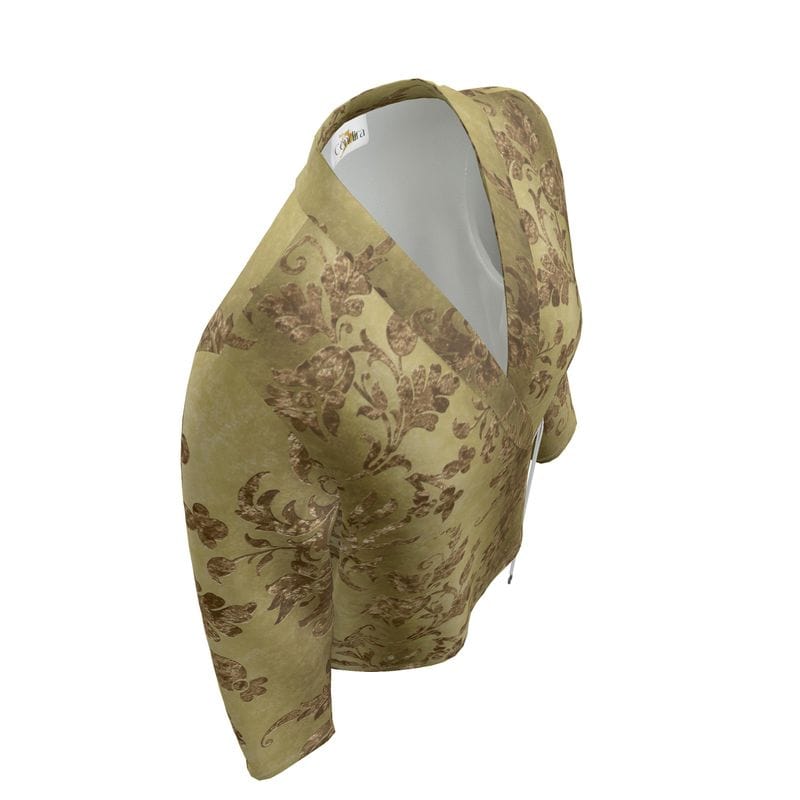 Wrap Blazer Golden Baroque Womens Satin Wrap Blazer