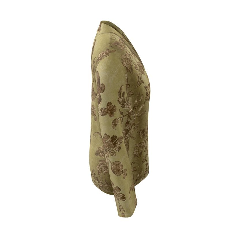 Wrap Blazer Golden Baroque Womens Satin Wrap Blazer