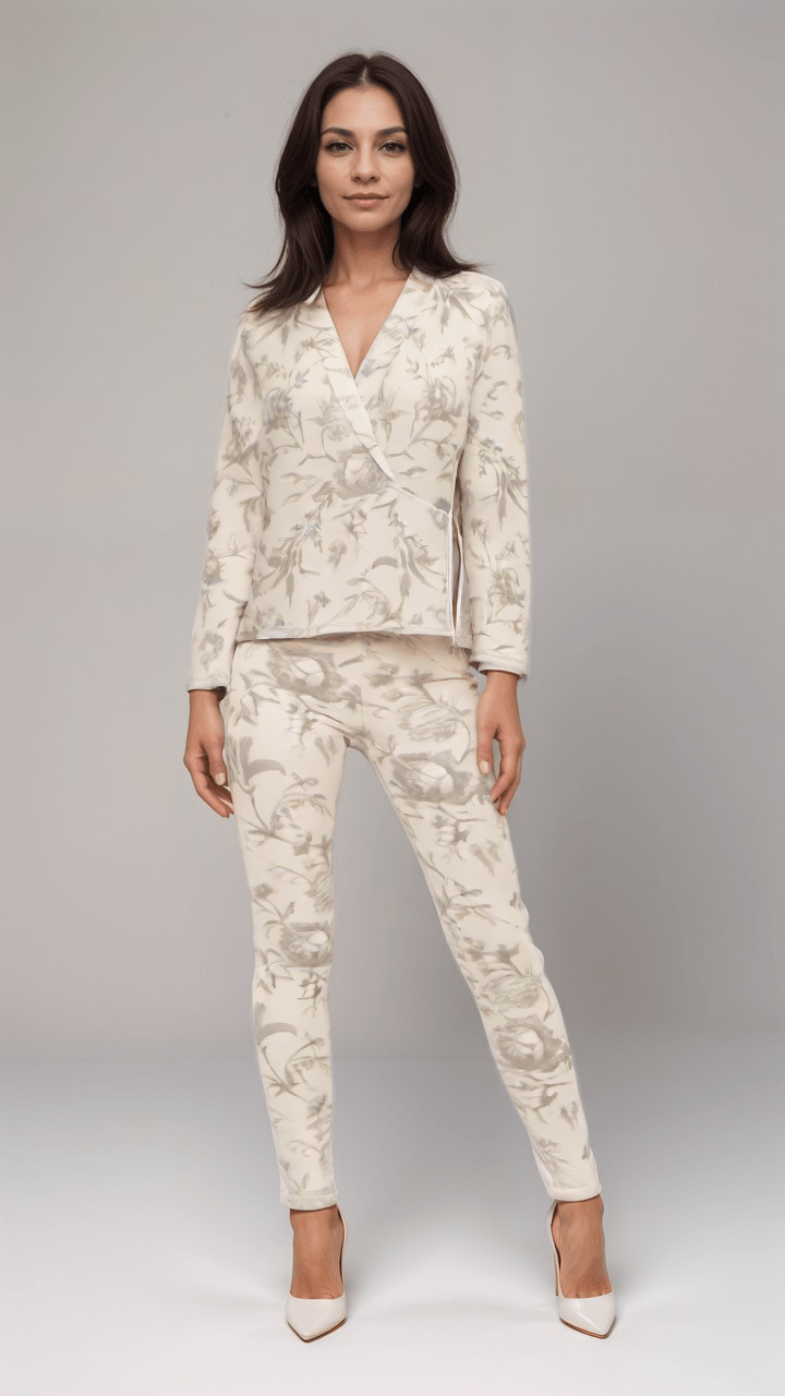 Wrap Blazer Ivory Le Toile Satin Wrap Blazer