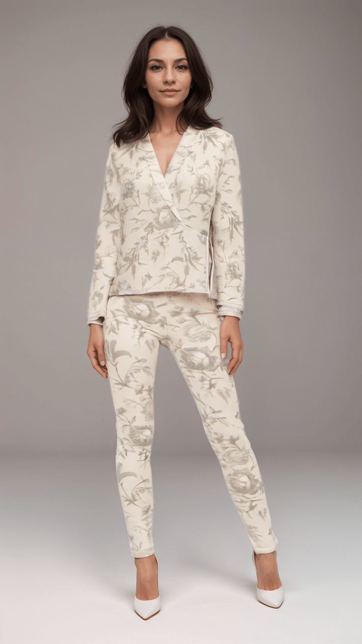 Wrap Blazer Ivory Le Toile Satin Wrap Blazer