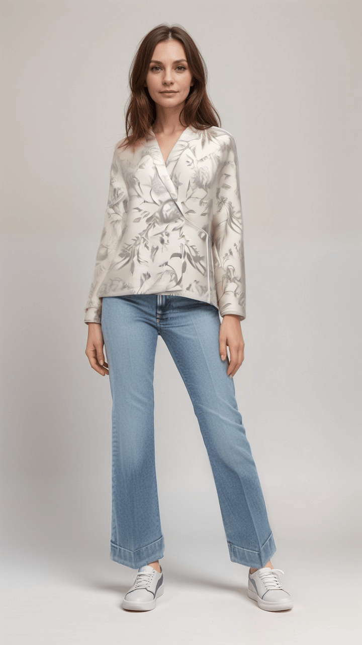Wrap Blazer Ivory Le Toile Satin Wrap Blazer